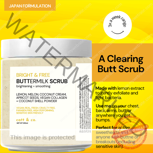 Catt & Co Bright & Free Buttermilk Scrub 250ml - Image 5