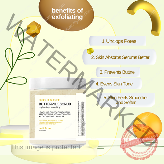 Catt & Co Bright & Free Buttermilk Scrub 250ml - Image 3