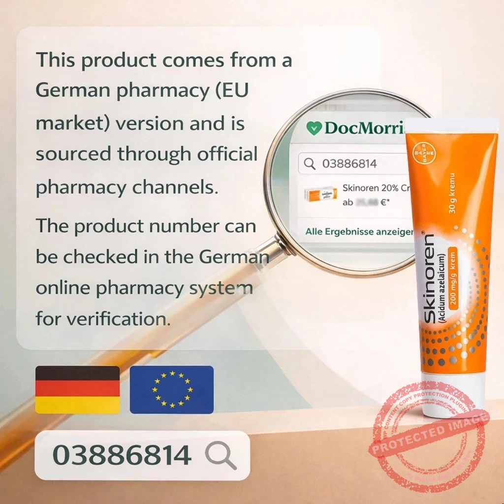 Skinoren 20% (Azelainsaure) Cream Azelaic Acid 30g with (GTIN CODE)-Made in Germany - Image 2