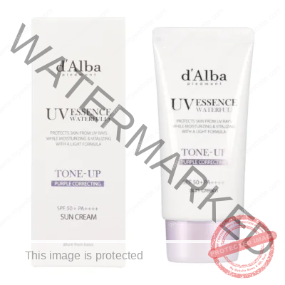 d’Alba UV Essence Waterfull Tone-UP (NO BOX) Purple Correcting Suncream SPF50++PA++++ 50ML
