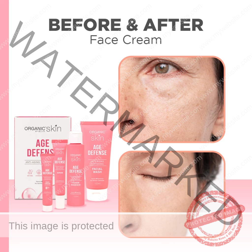Organic Skin Japan Age Defense Anti-Aging Whitening Set Anti Aging 4 in 1 Skincare Set - Image 2