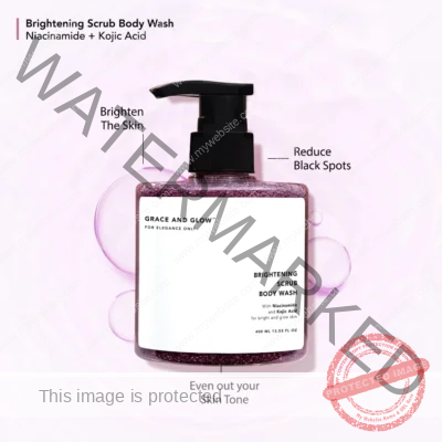 Grace and Glow Brightening Scrub Body Wash - for Bright and Glow Skin with Niacinamide Whitening