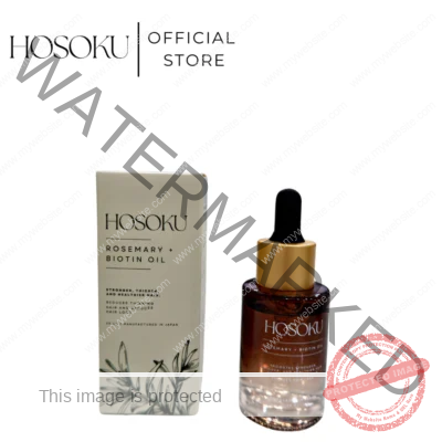HOSOKU Rosemary + Biotin Hair Growth Oil – Strengthen, Thicken & Revive Thinning Hair (30ml)