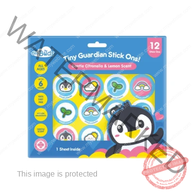 TinyBuds Tiny Guardian Stick Ons Gentle Citronella and Lemon Scent-12s 2pcs|Gone Away Insect Patch