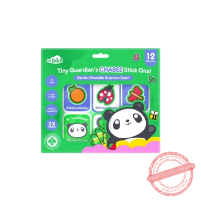 Tinybuds Guardian's Chabee Gentle Citronella and Lemon Scent Stick Ons (12 Stickers)