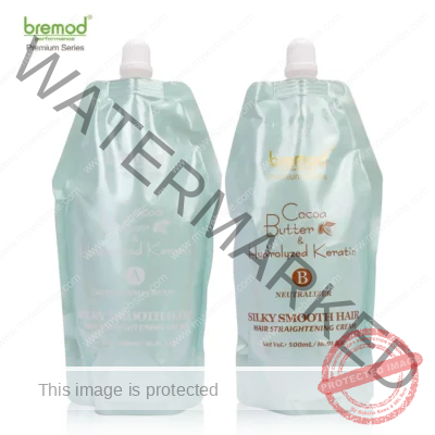 BREMOD Premium Series Coco Butter & Hydrolyzed Keratin Silky Smooth Hair Straightening set 2x 500ml