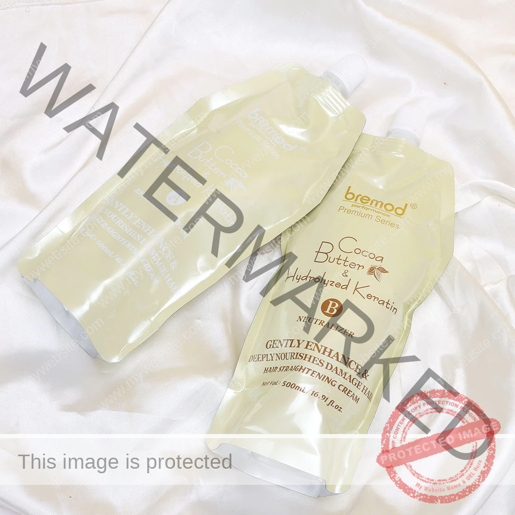 Bremod Premium Keratin Hair Straightening Rebonding Cream Cocoa Butter Hydrolyzed 2x500ml - Image 5