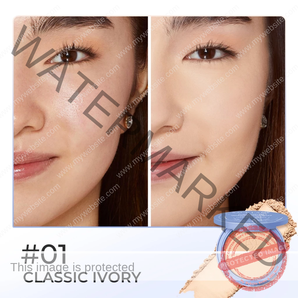 SACE LADY Oil Control Face Powder Matte Long Lasting Waterproof-(01 Classic Ivory)