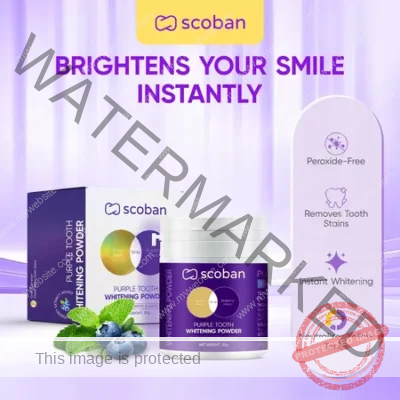 Scoban Purple Toothpaste Tooth Powder Whitening Teeth Stain Removal Blueberry