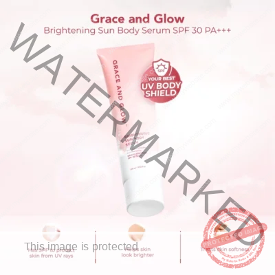 Grace and Glow Brightening Sun Lotion Body Serum - with SPF 30 PA+++ For Bright and Smooth Skin