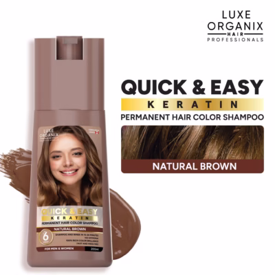 Luxe Organix Hair Color Shampoo Natural Brown 200ml