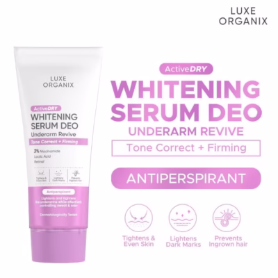 LUXE ORGANIX Active Dry Whitening Serum Deodorant Underarm Revive 50g