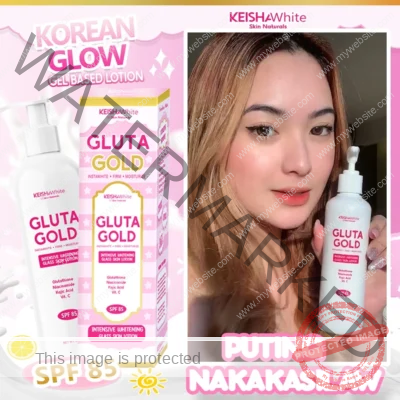 KEISHA WHITE GLUTA GOLD KOREAN GLOW SPF85 INTENSIVE Whitening & Glass Skin Lotion