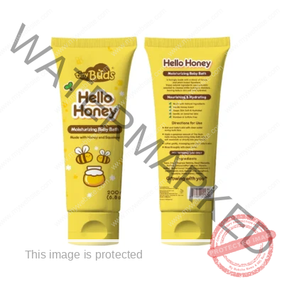 TinyBuds Hello Honey Moisturizing Baby Bath 200ml