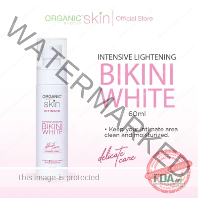 Organic Skin Bikini Intimate Toner Spray 60ml Intensive Whitening Inner Thigh Lightening