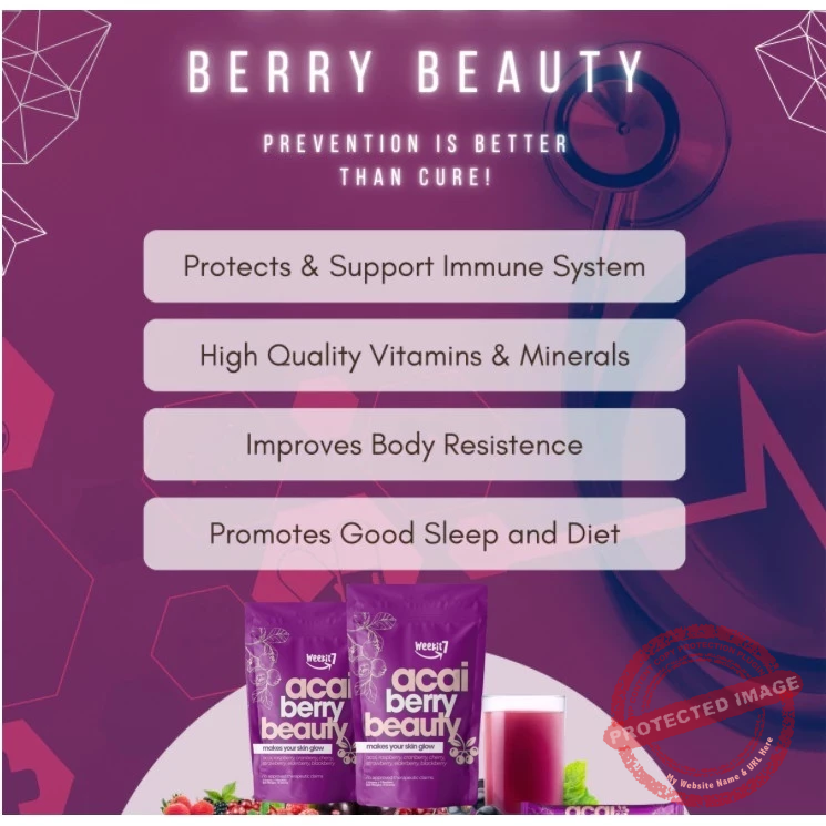 Acai berry powder beauy 7 in 1 Organic Drink 7sachets/pack - Image 5