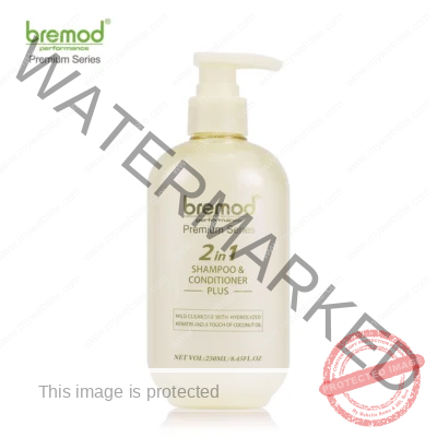 Bremod Premium 2-in-1 Shampoo Conditioner Plus Mild Cleanser With Keratin Coconut Oil BR-X329