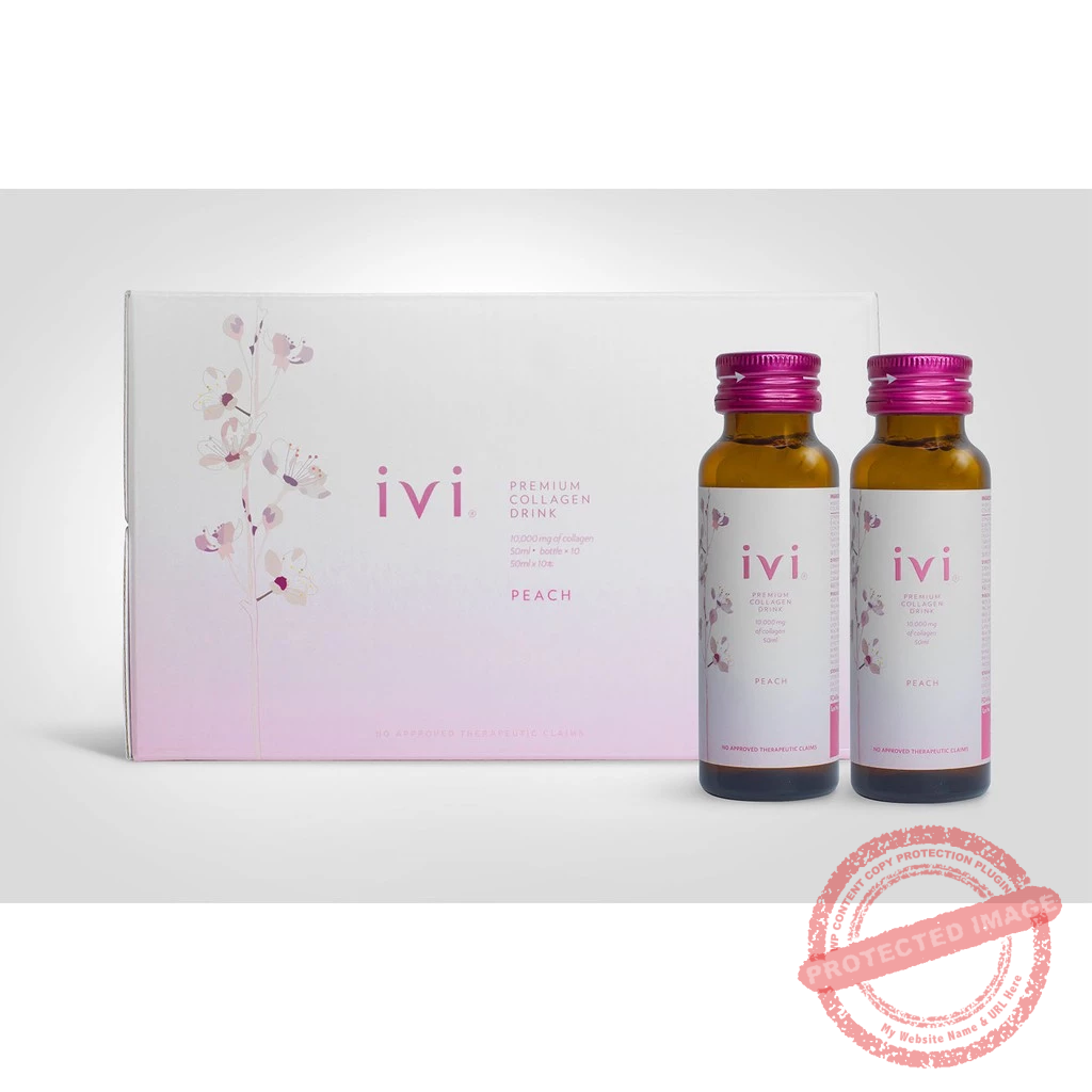 Ivi Premium Collagen Drink - Peach Flavor 10x Bottle (PRE ORDER ONLY)