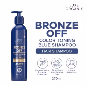 LUXE ORGANIX Bronze Off Color Toning Blue Shampoo 270ml