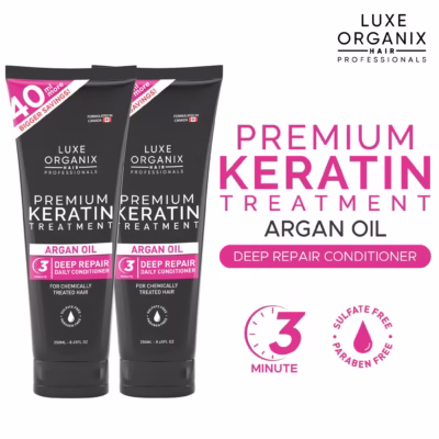Luxe Organix Keratin Treatment Argan Oil 250ml x2 (BUNDLE)