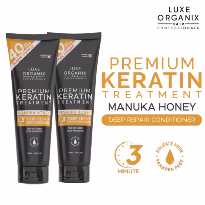 Luxe Organix Keratin Manuka Honey Treatment 250ml x2 (BUNDLE)