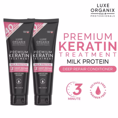 Luxe Organix Keratin Treatment Argan Oil 250ml x2 (BUNDLE)