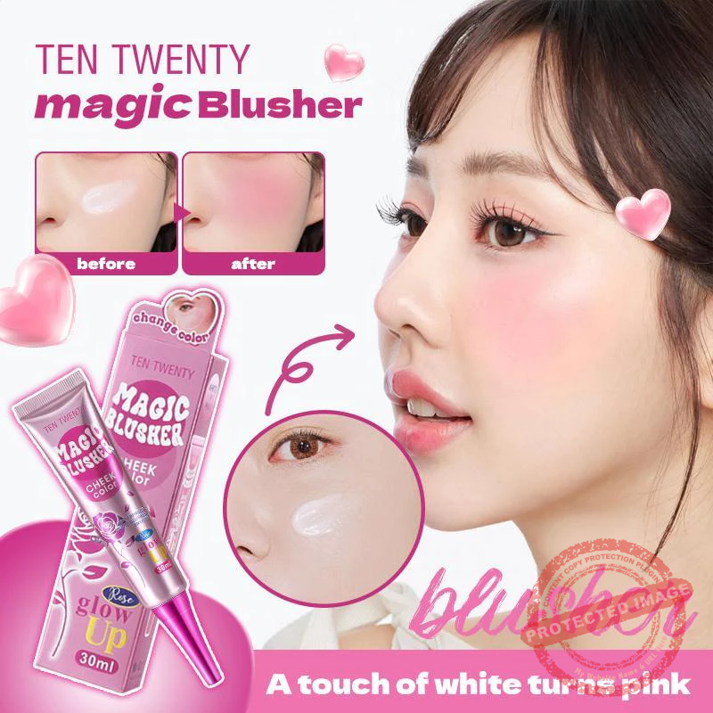 TEN TWENTY Magic Color Changing Blusher Waterproof Long Lasting 24H Cheek Makeup Natural Oil Control - Image 2