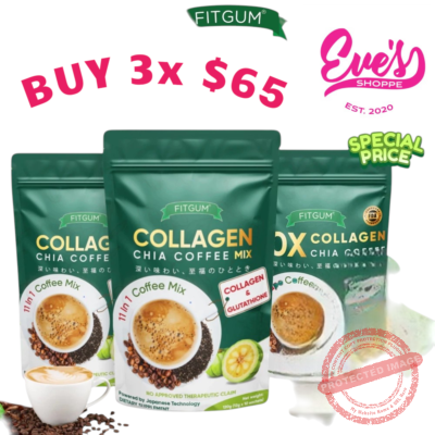 FITGUM 20x Chia Coffee 3x Pack (BUNDLE)
