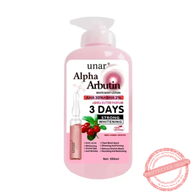 UNAR Alpha Arbutin Serum Body Lotion Whitening