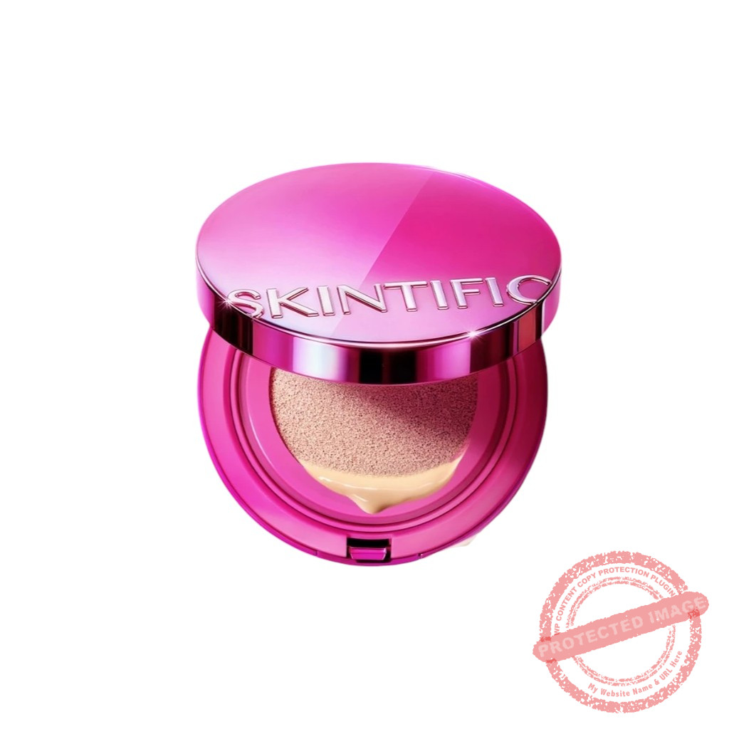 SKINTIFIC Cover Glow Perfect Pink Cushion Foundation Full Coverage Lightweight Makeup