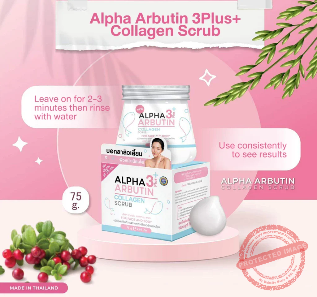 Precious Skin Alpha Arbutin 3Plus+ Collagen Scrub 75g - Image 2