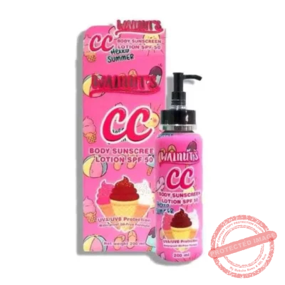 WALNUTS CC Body Suncreen Lotion SPF50 200ml -(PINK)