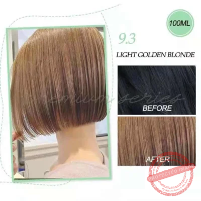 Premium Bremod 9.3 Light Golden Blonde Cocoa Butter Hair Color With oxidizer Set