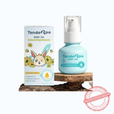 TendeRoo Baby Oil 50ml 83% Natural Plant Oils For Massage Dry Sensitive Skin