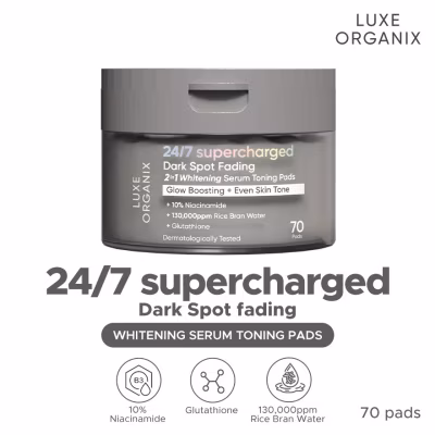 LUXE ORGANIX LUXE ORGANIX 24/7 Supercharged Dark Spot Fading Whitening 2in1 Serum Concentrated Pads 70s
