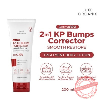 LUXE ORGANIX DermaPRO 2in1 KP Bumps Corrector Smooth Restore Treatment Lotion 200ml