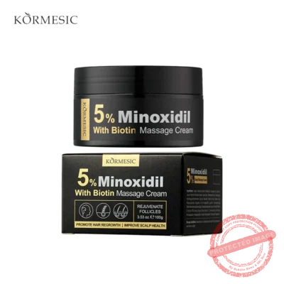 KORMESIC Minoxidil 5% Hair Grower with Biotin Leave-In Massage Cream 100g