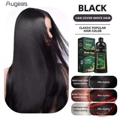 AUGEAS  Herbal 3in1 Hair Dye shampoo 500ml -BLACK