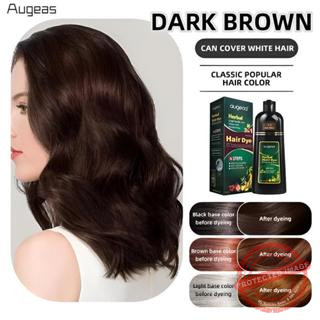 AUGEAS Herbal 3in1Hair Dye shampoo 500ml-DARK BROWN