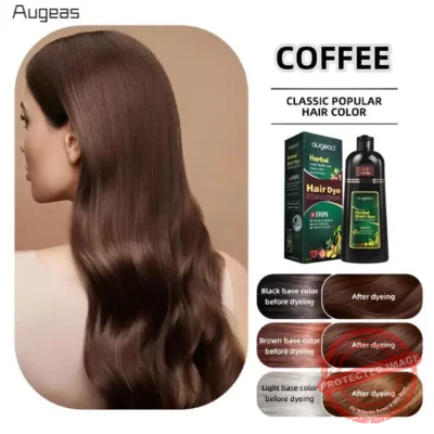 Augeas Herbal 3in1Hair Dye Shampoo 500ml- COFFEE