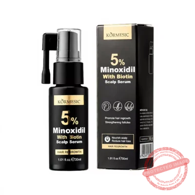 KORMESIC Hair Growth Spray with 5% Minoxidil and Biotin 30ml