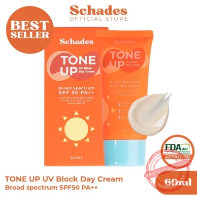 Schades Tone Up UV Block Day Cream Broad Spectrum Sunscreen SPF 50 PA ++ 60ml