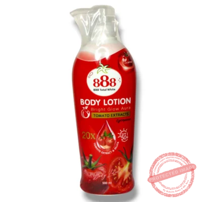 888 Total White Body Lotion Bright Glow Aura Tomato Extracts 500ml