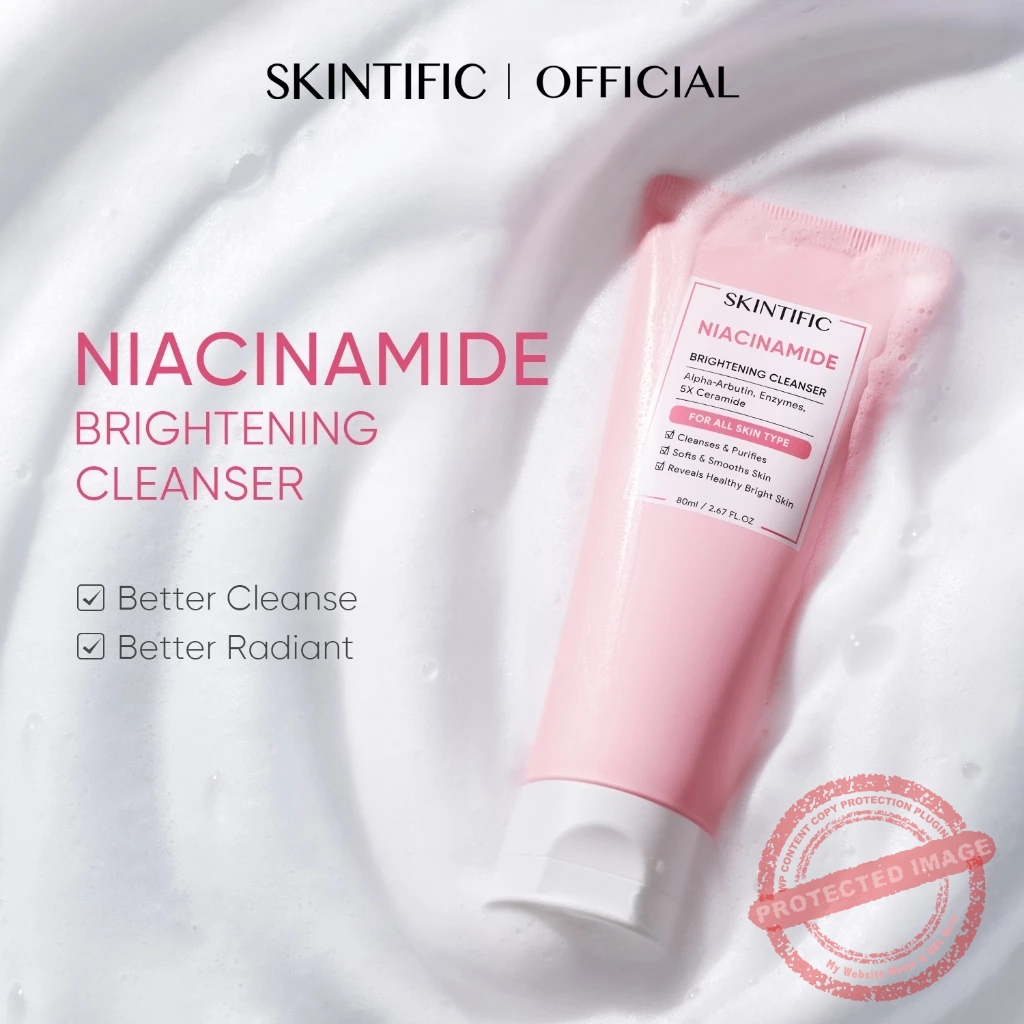 SKINTIFIC Niacinamide Brightening Facial Cleanser 120ml - Image 2