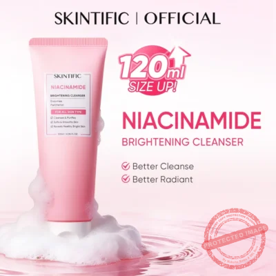 SKINTIFIC Niacinamide Brightening Facial Cleanser 120ml