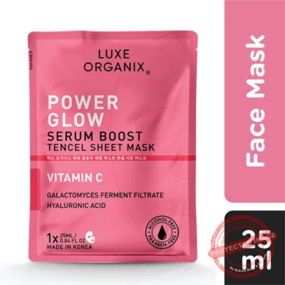 Luxe Organix Power Glow Serum Boost Sheet Mask 25ml