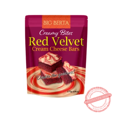 BIG BERTA Creamy Bites Red Velvet Cream Cheese Bars 170grams