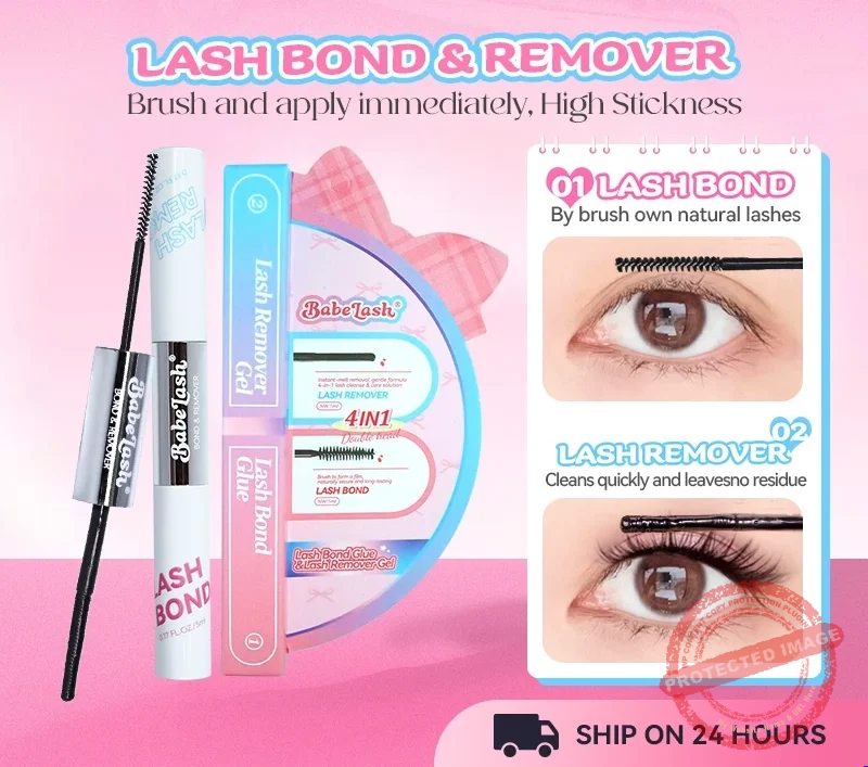 BABELASH BOND & REMOVER Eyelash Glue for False Lashes Super Strong Hold Glue Latex Suitable for Sensitive Eyes