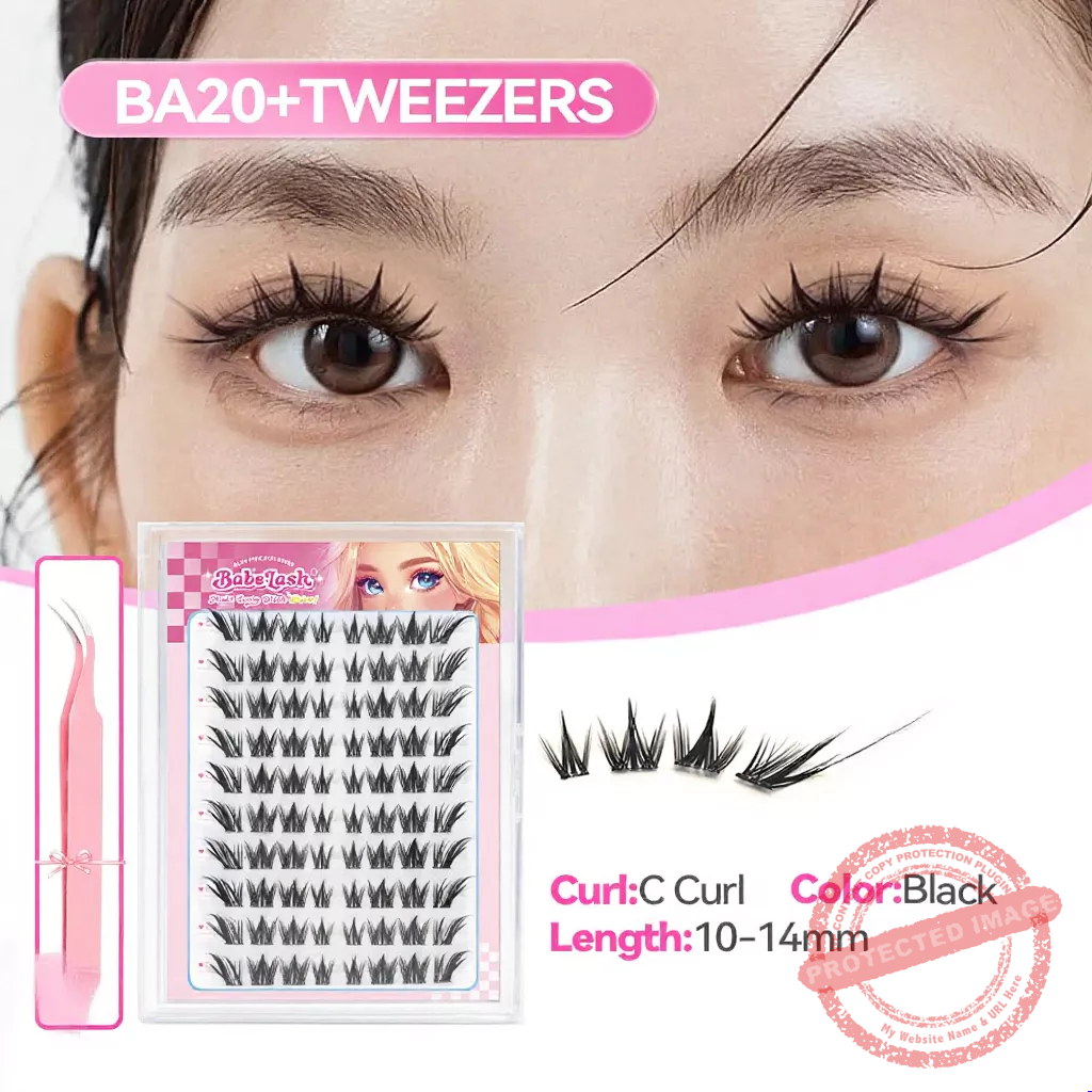 BABESLASH-100-160 Cluster Self-Adhesive Lashes - Image 20